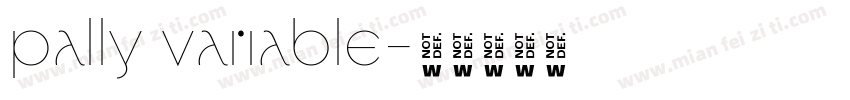 pally variable字体转换